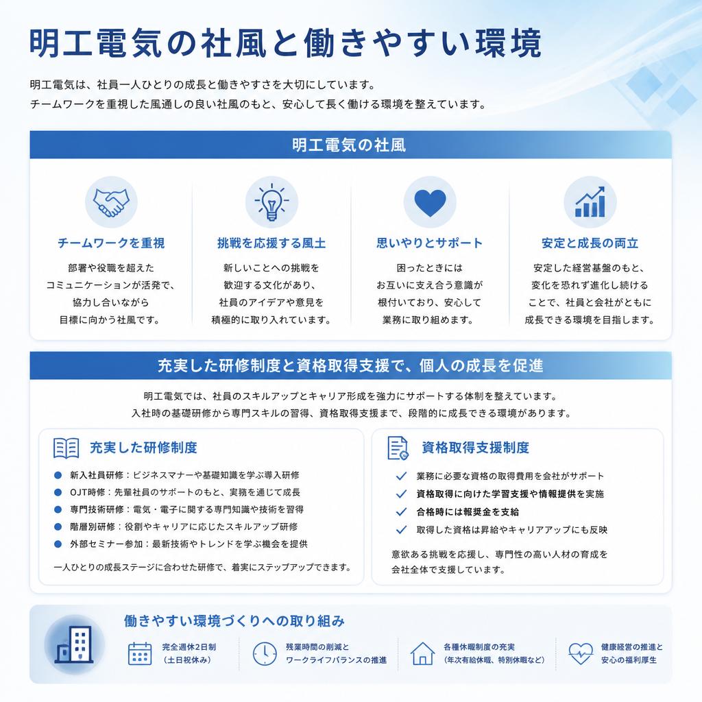 有限会社明工電気の特徴